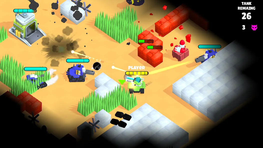 Super Tank Hero (Танковые сражения ) МОД/Взлом [Много монет, Открытые уровни и Мега MOD] Screenshot 4