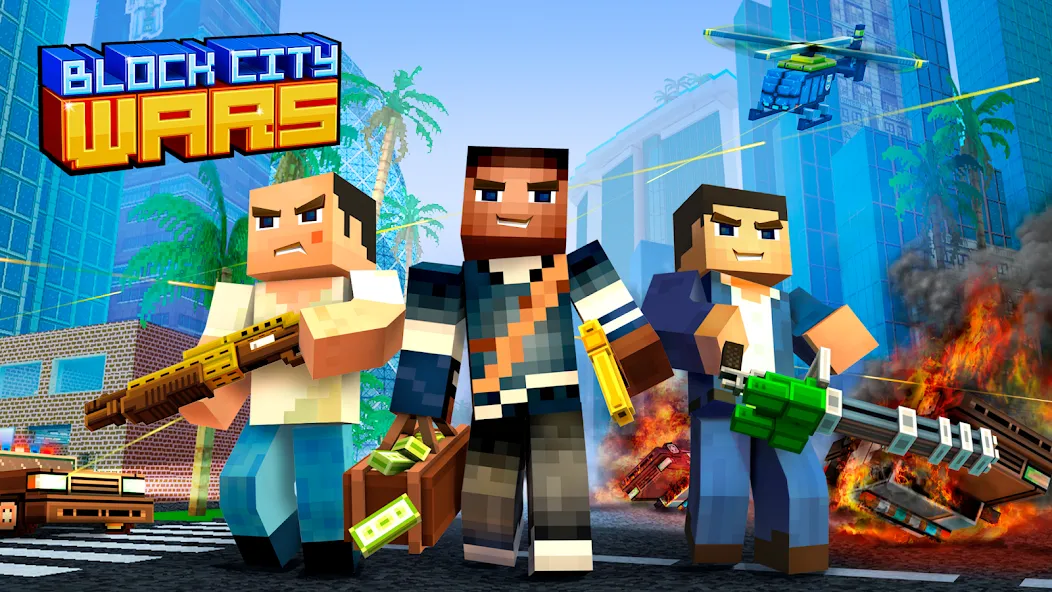 Block City Wars: Pixel Shooter (Блок Сити Варс) МОД/Взлом [Бесконечные деньги, Монеты и Мега MOD] Screenshot 5