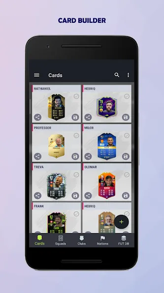 UT Card Builder 24 (ФУТ Кард Билдер 23) МОД/Взлом [Много монет, Открытые уровни и Мега MOD] Screenshot 2