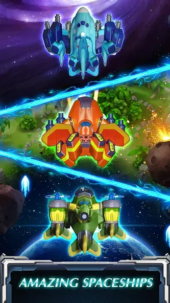 Skyforce Invaders (Скаифорс Инвейдерс) МОД/Взлом [Все открыто, Дополнительные деньги и Меню MOD] Screenshot 3