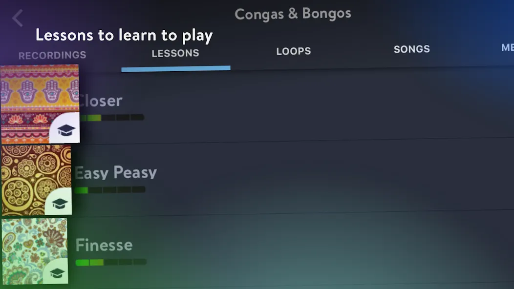 Congas & Bongos: percussion МОД/Взлом [Все открыто, Дополнительные деньги и Меню MOD] Screenshot 4