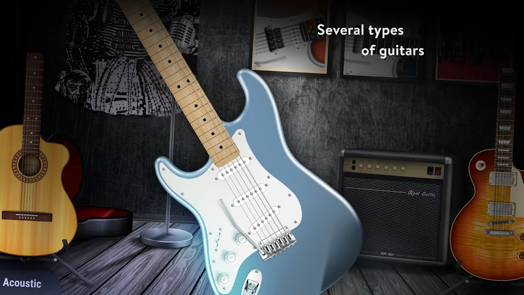 Real Guitar: lessons & chords (Реал Гитар) МОД/Взлом [Деньги, Монеты и Меню MOD] Screenshot 3
