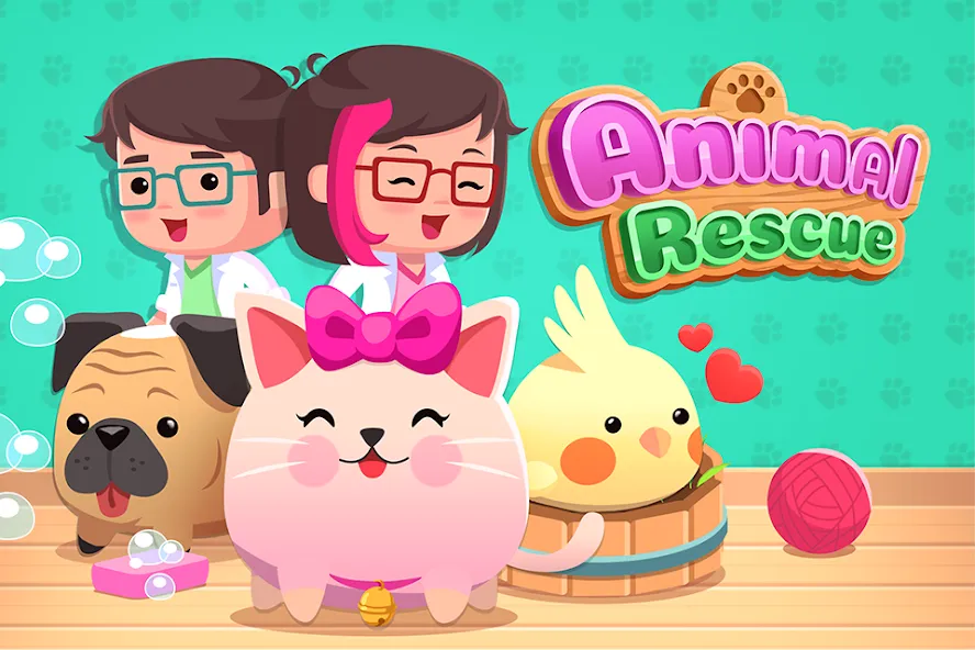 Animal Rescue: Pet Shop Story (Анимал Рескью) МОД/Взлом [Бесконечные деньги, Монеты и Мега MOD] Screenshot 1