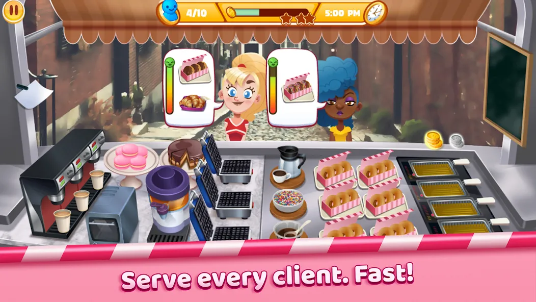 Boston Donut Truck: Food Game (Бостонский Донат Трак) МОД/Взлом [Деньги, Монеты и Меню MOD] Screenshot 2