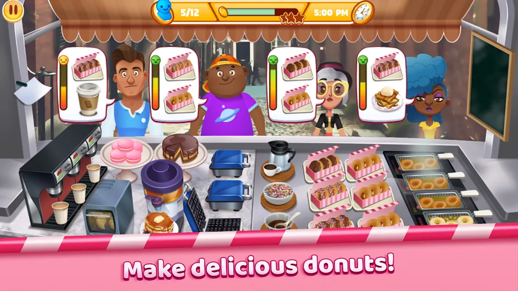 Boston Donut Truck: Food Game (Бостонский Донат Трак) МОД/Взлом [Деньги, Монеты и Меню MOD] Screenshot 5