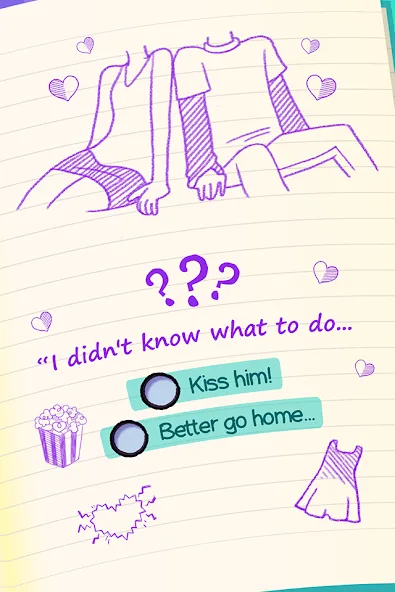 Dear Diary: Interactive Story (Дир Дайри) МОД/Взлом [Меню, Бесконечные монеты и Открытые уровни] Screenshot 2
