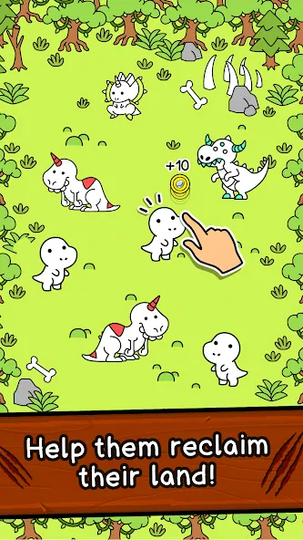 Dino Evolution: Dinosaur Game (Дино Эволюшн) МОД/Взлом [Много денег, Монет и Все открыто] Screenshot 2