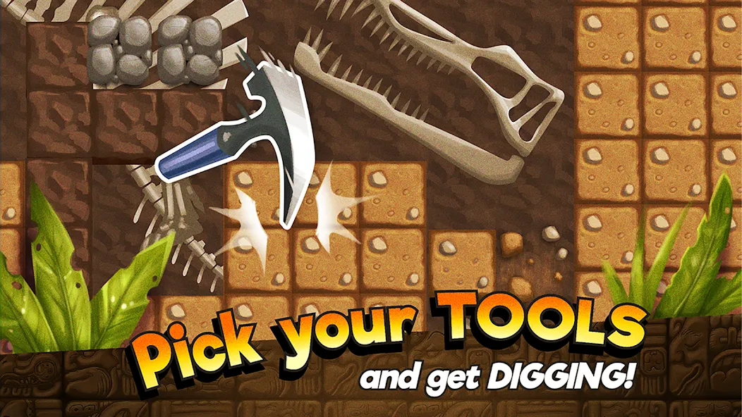 Dino Quest: Dig Dinosaur Game (Дино Квест) МОД/Взлом [Все открыто, Дополнительные деньги и Меню MOD] Screenshot 2