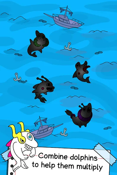 Dolphin Evolution: Idle Mutant (Дольфин эволюшн) МОД/Взлом [Много денег, Монет и Все открыто] Screenshot 3