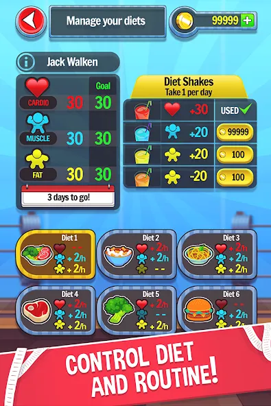 Fat No More: Sports Gym Game! (Фэт Но Море) МОД/Взлом [Все открыто, Дополнительные деньги и Меню MOD] Screenshot 3