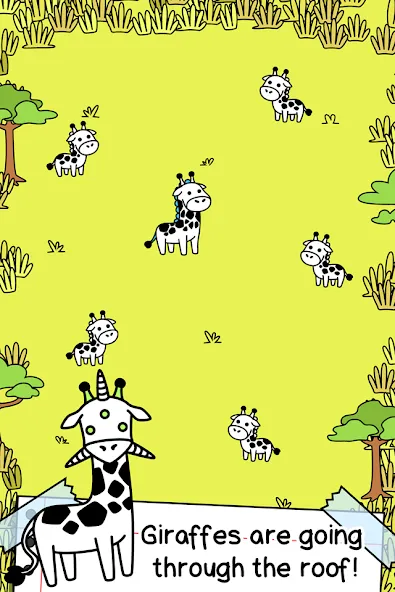 Giraffe Evolution: Idle Game (Жираф Эволюция) МОД/Взлом [Много денег, Монет и Все открыто] Screenshot 2