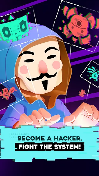 Hacking Hero: Hacker Clicker (Хакинг герой) МОД/Взлом [Деньги, Монеты и Меню MOD] Screenshot 1