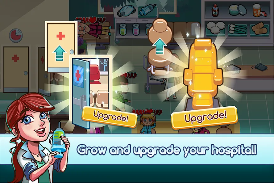 Hospital Dash Tycoon Simulator (Хоспиталь Даш Тайкун Симулятор) МОД/Взлом [Деньги, Монеты и Меню MOD] Screenshot 4