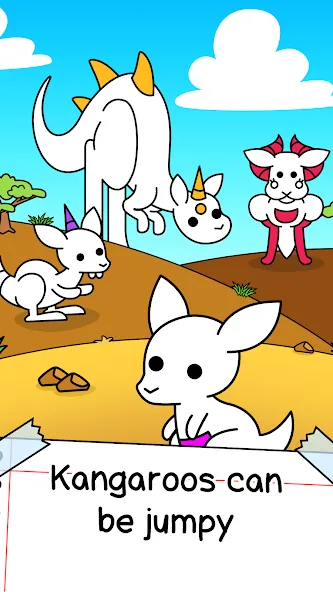 Kangaroo Evolution: Simulator (Кенгуру Эволюция) МОД/Взлом [Много монет, Открытые уровни и Мега MOD] Screenshot 1