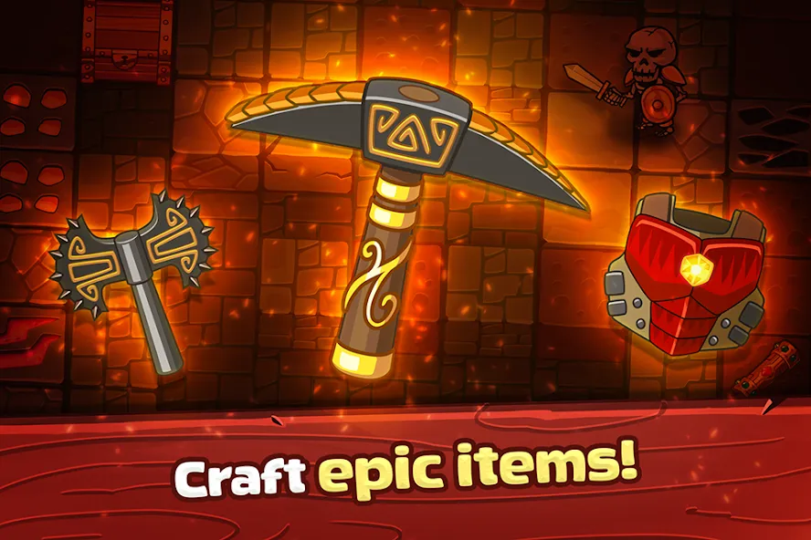 Mine Quest: Battle Dungeon RPG (Майн Квест) МОД/Взлом [Деньги, Монеты и Меню MOD] Screenshot 2