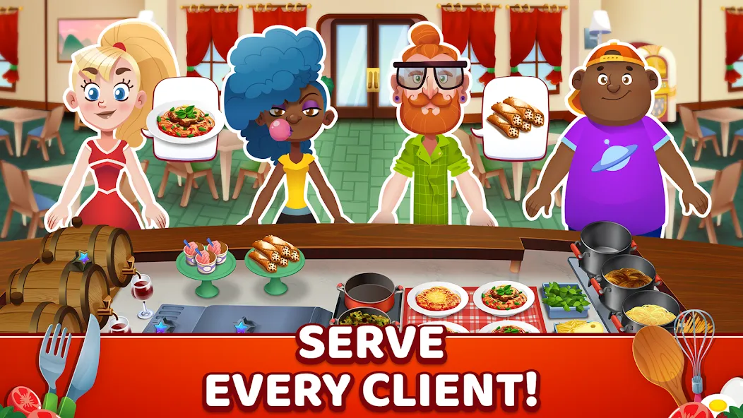 My Pasta Shop: Cooking Game (Мой Паста Шоп) МОД/Взлом [Все открыто, Дополнительные деньги и Меню MOD] Screenshot 2