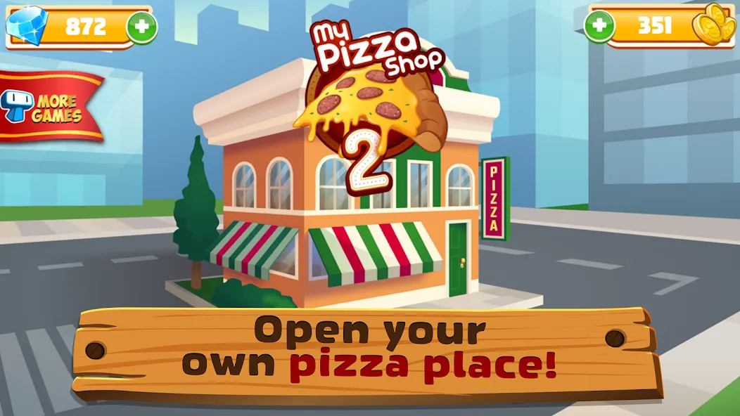 My Pizza Shop 2: Food Games (Мой Пиццерия 2) МОД/Взлом [Много денег, Монет и Все открыто] Screenshot 1