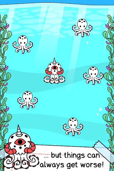 Octopus Evolution: Idle Game (Октопус Эволюция) МОД/Взлом [Все открыто, Дополнительные деньги и Меню MOD] Screenshot 2