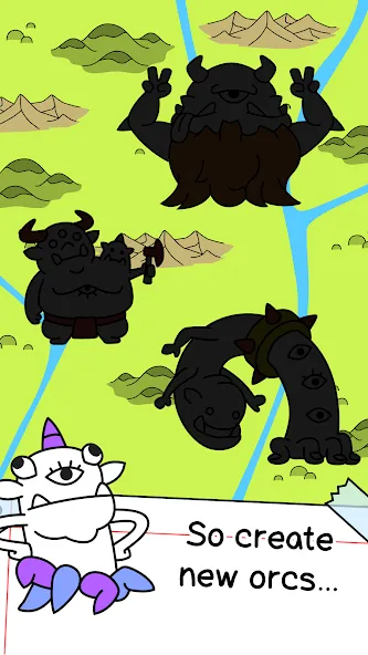 Orc Evolution: Create Monsters (Орк Эволюшн) МОД/Взлом [Деньги, Монеты и Меню MOD] Screenshot 3
