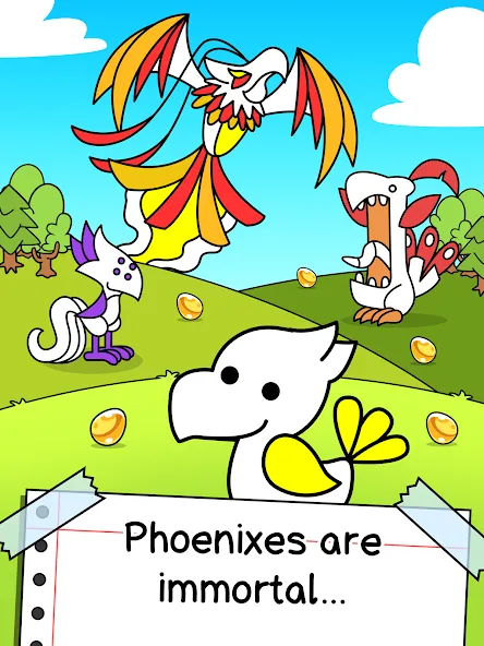 Phoenix Evolution: Idle Merge (Финикс Эволюция) МОД/Взлом [Все открыто, Дополнительные деньги и Меню MOD] Screenshot 5
