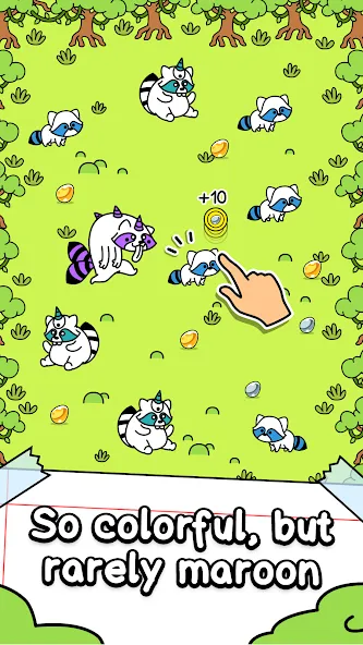 Raccoon Evolution: Idle Mutant (Раккун Эволюция) МОД/Взлом [Деньги, Монеты и Меню MOD] Screenshot 2