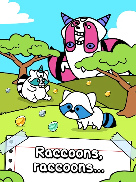 Raccoon Evolution: Idle Mutant (Раккун Эволюция) МОД/Взлом [Деньги, Монеты и Меню MOD] Screenshot 5