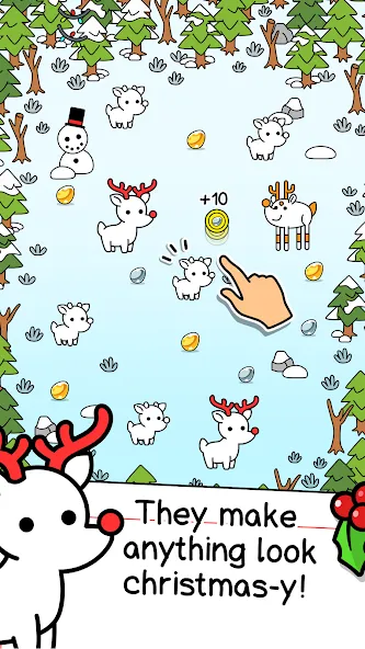 Reindeer Evolution: Idle Game (Рейндир Эволюция) МОД/Взлом [Много денег, Монет и Все открыто] Screenshot 2