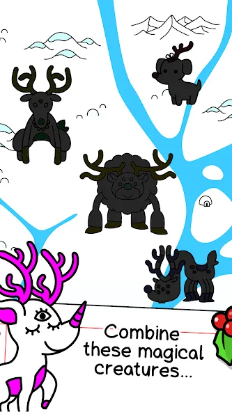 Reindeer Evolution: Idle Game (Рейндир Эволюция) МОД/Взлом [Много денег, Монет и Все открыто] Screenshot 3