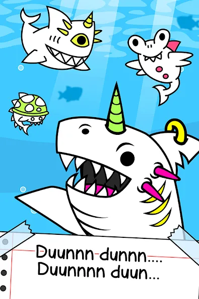 Shark Evolution: Idle Game (Шарк Эволюшн) МОД/Взлом [Бесконечные деньги, Монеты и Мега MOD] Screenshot 1