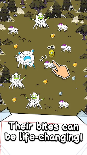 Spider Evolution: Idle Game (Спайдер Эволюшн) МОД/Взлом [Много денег, Монет и Все открыто] Screenshot 2