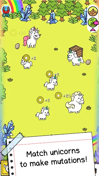 Unicorn Evolution: Idle Catch (Юникорн Эволюшн) МОД/Взлом [Бесконечные деньги, Монеты и Мега MOD] Screenshot 2