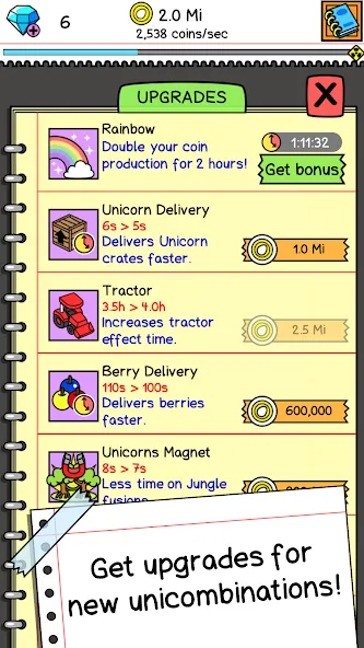 Unicorn Evolution: Idle Catch (Юникорн Эволюшн) МОД/Взлом [Бесконечные деньги, Монеты и Мега MOD] Screenshot 4