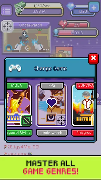 xStreamer: Idle Simulator Game (хСтример) МОД/Взлом [Деньги, Монеты и Меню MOD] Screenshot 2