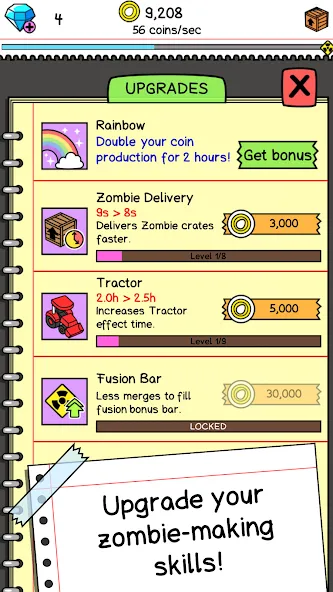 Zombie Evolution: Idle Game (Зомби Эволюция) МОД/Взлом [Все открыто, Дополнительные деньги и Меню MOD] Screenshot 4