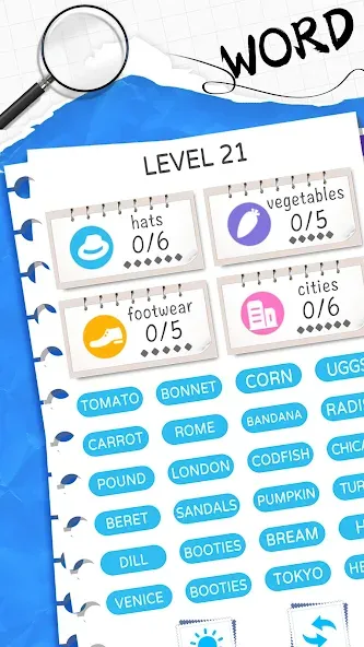 Word Sort: Association Connect (Соннект Колорс) МОД/Взлом [Много монет, Открытые уровни и Мега MOD] Screenshot 1
