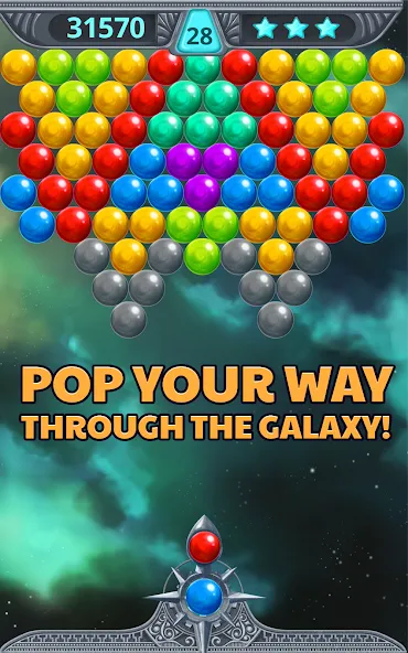 Bubble Shooter Space (Бубль шутер спейс) МОД/Взлом [Много монет, Открытые уровни и Мега MOD] Screenshot 3