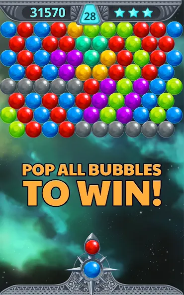 Bubble Shooter Space (Бубль шутер спейс) МОД/Взлом [Много монет, Открытые уровни и Мега MOD] Screenshot 4