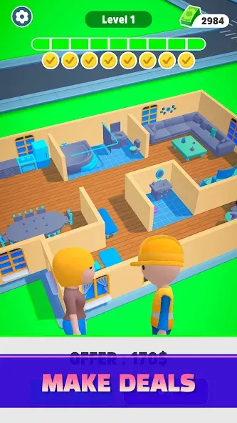 Home Builder 3D ! МОД/Взлом [Бесконечные деньги, Монеты и Мега MOD] Screenshot 3