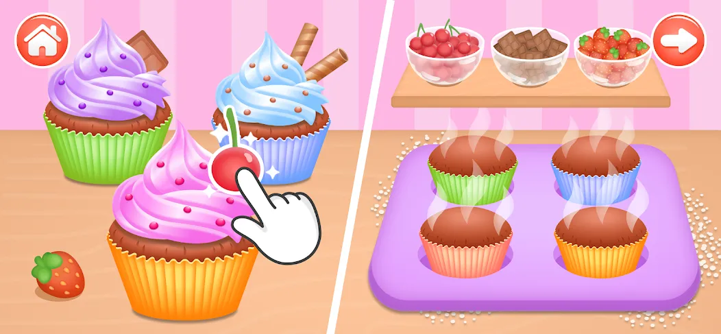 Kids Cooking Games 2+ Year Old МОД/Взлом [Меню, Бесконечные монеты и Открытые уровни] Screenshot 3