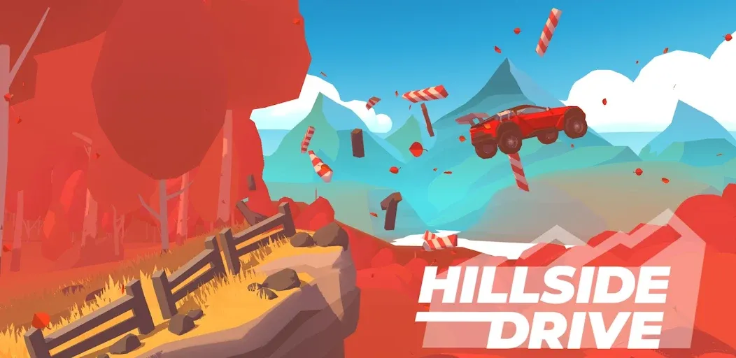 Hillside Drive: car racing (Хиллсайд Драйв Рейсинг) МОД/Взлом [Меню, Бесконечные монеты и Открытые уровни] Screenshot 1