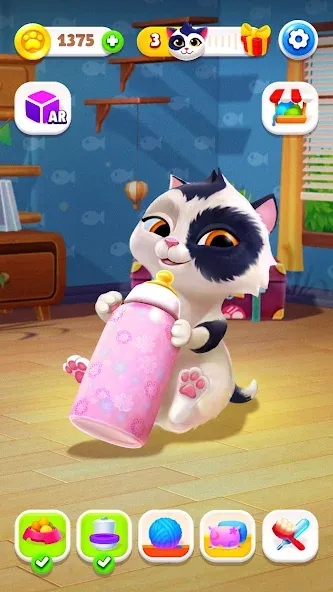 My Cat - Virtual pet simulator (Мой кот) МОД/Взлом [Много денег, Монет и Все открыто] Screenshot 2