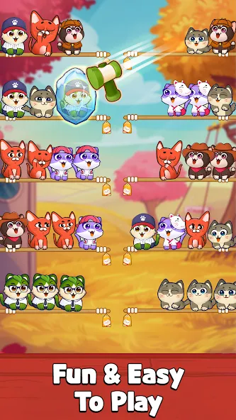 Cat Sort Puzzle: Cute Pet Game МОД/Взлом [Много денег, Монет и Все открыто] Screenshot 4