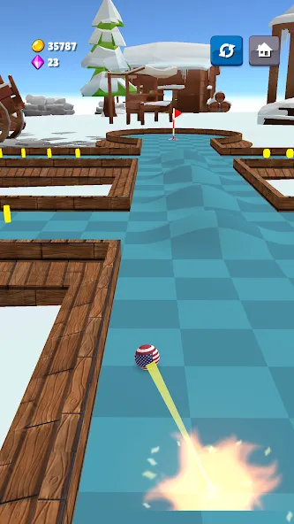 Mini Golf Game - Putt Putt 3D (Мини Гольф Челлендж) МОД/Взлом [Меню, Бесконечные монеты и Открытые уровни] Screenshot 3