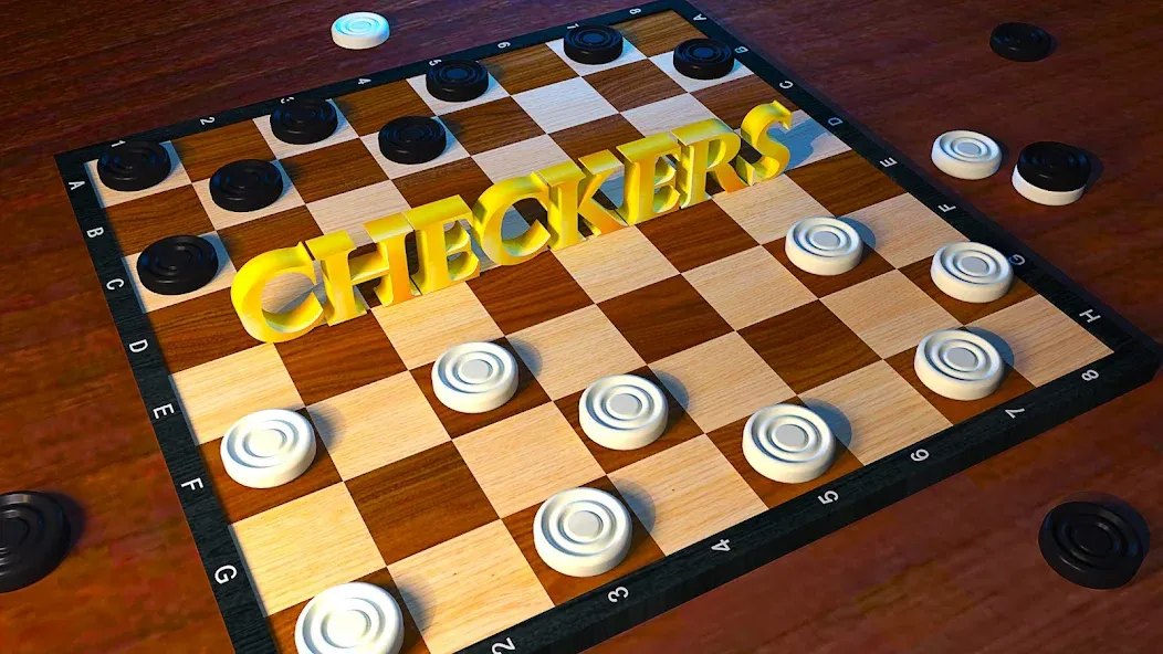 Checkers: Checkers Online- Dam МОД/Взлом [Меню, Бесконечные монеты и Открытые уровни] Screenshot 1