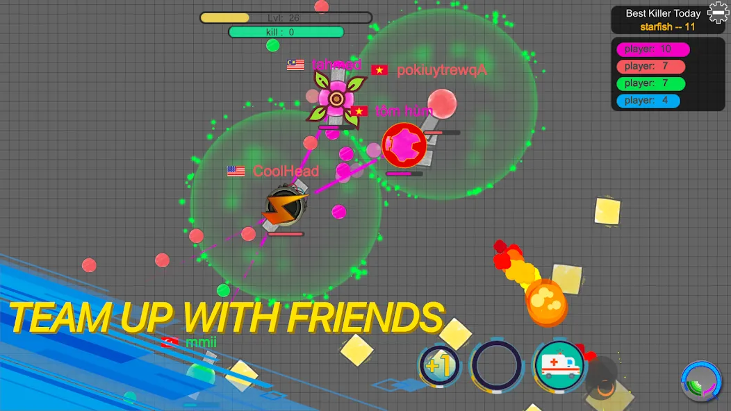 tank io games - piupiu.io МОД/Взлом [Бесконечные деньги, Монеты и Мега MOD] Screenshot 2