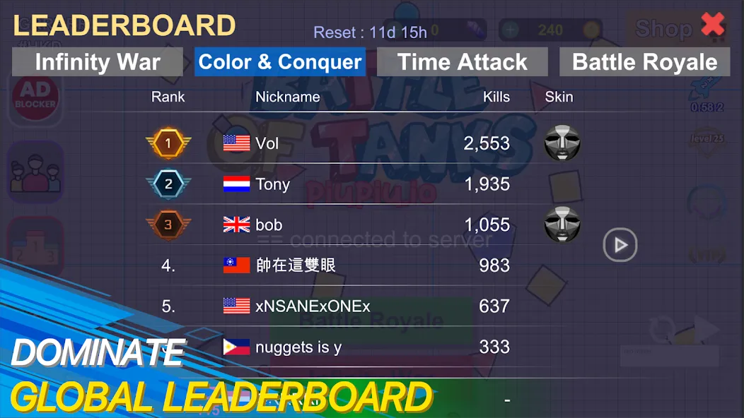 tank io games - piupiu.io МОД/Взлом [Бесконечные деньги, Монеты и Мега MOD] Screenshot 3