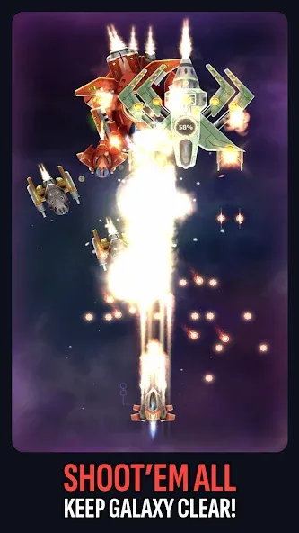 Galaxy Keeper: Space Shooter МОД/Взлом [Бесконечные деньги, Монеты и Мега MOD] Screenshot 2