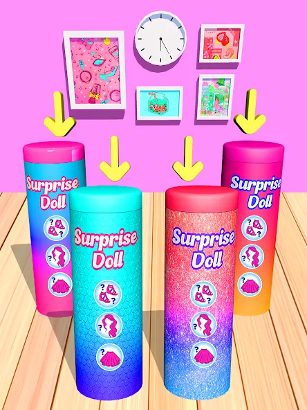 Color Reveal Suprise Doll Game (Цветной сюрпризный кукольный игровой набор) МОД/Взлом [Много денег, Монет и Все открыто] Screenshot 1