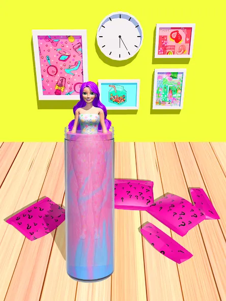 Color Reveal Suprise Doll Game (Цветной сюрпризный кукольный игровой набор) МОД/Взлом [Много денег, Монет и Все открыто] Screenshot 2