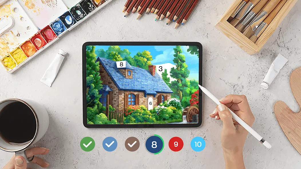 Tap Color Pro: Color By Number (Тап Колор Про) МОД/Взлом [Все открыто, Дополнительные деньги и Меню MOD] Screenshot 1